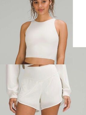Lululemon Bone Set 8 Nulu Mesh Align Tank